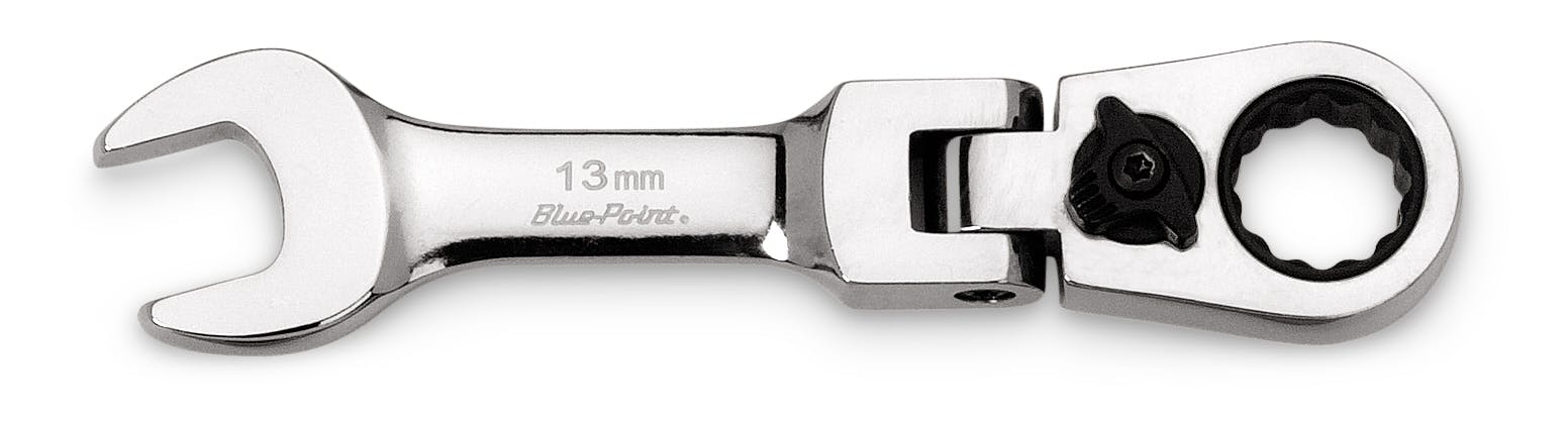 13 mm 12-Point Metric Midget 15° Offset Box Flex-Head Ratcheting Combination Wrench (Blue-Point®) | BOERMSF13 13 mm 12-Point Metric Midget 15° Offset Box Flex-Head Ratcheting Combination Wrench (Blue-Point®) | BOERMSF13